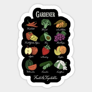 Gardening Fruits & Vegetables Sticker